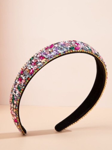 Girls' hair band with crystals multi-coloured
