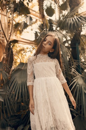 boho flower girl dresses uk Girls Party Dress Bohemia In White With Delicate Lace ZOYA Dresses UK Mid-Century Fluted 3-Drawer Dressers Lace Prom Dresses Color:Iron Gray/Blue This dress is made