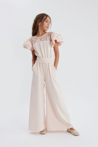Jumpsuit Les Tous Petits Pour Fille – Combinaison Beige Taille 16, Occasion