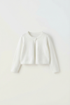 girls bolero, cream cardigan, communion bolero, girls knitwear, white shrug, irish communion wear, floral cardigan