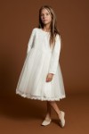 girls cream lace dress, communion dress ireland, flower girl dress, elegant girls occasion wear, tulle dress for girls, kids party dress, zoya fashion