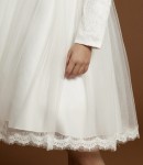 girls cream lace dress, communion dress ireland, flower girl dress, elegant girls occasion wear, tulle dress for girls, kids party dress, zoya fashion