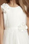 girls maxi dress, communion dress, flower girl dress, cream white gown, floral applique dress, irish communion wear, tulle dress, zoya fashion