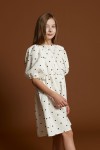 girls polka dot dress, cream party dress, girls occasion wear, wedding guest dress kids, communion after party dress, irish kids fashion