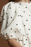 girls polka dot dress, cream party dress, girls occasion wear, wedding guest dress kids, communion after party dress, irish kids fashion