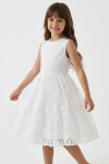 white communion dress, girls embroidered dress, flower girl dress, confirmation dress, elegant girls dress, wedding guest dress kids, tess dress