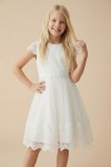girls confirmation dress, cream white tulle dress, lace dress for girls, flower girl dress ireland, elegant kids party wear, junior bridesmaid dress