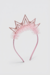pink tulle crown headband, girls hair accessories Ireland, birthday crown for girls, flower girl headband, girls party accessories, princess crown headband