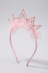 pink tulle crown headband, girls hair accessories Ireland, birthday crown for girls, flower girl headband, girls party accessories, princess crown headband