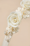 cream floral headband, girls communion hair accessory, flower girl headband, wedding hair accessories for kids, off-white headband girls