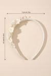 cream floral headband, girls communion hair accessory, flower girl headband, wedding hair accessories for kids, off-white headband girls