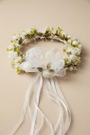 Communion hair wreath, First Holy Communion headpiece, white floral wreath, handmade communion wreath, girls&amp;#039; communion accessories, UK communion wreath, elegant hair accessories, christening headpiece, wedding flower crown