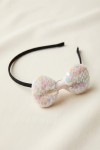 White headband for girls, Sequined bow headband, Elegant hair accessories, Hairbands with bows, Premium hair products