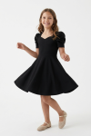 black girls dress detail, Vesper stretch fabric, elegant girls dress, school prom dress