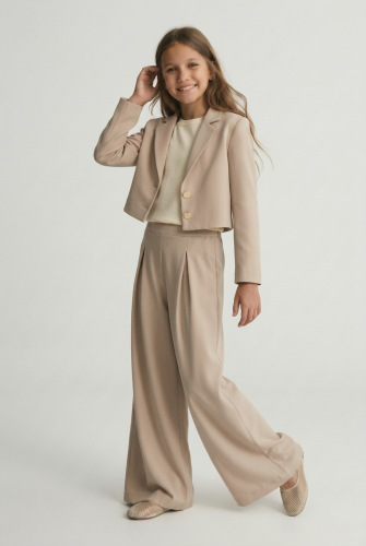 Beige Suit Emi for Girls – Elegant British Occasion Outfit with Jacket & Trousers