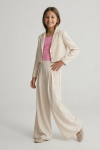 girls Emi set light beige top, formal set girl 9-14, elegant beige outfit