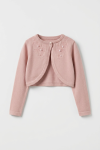 kids bolero Ada pink occasion, girl bolero communion, kids cardigan pink, flower girl bolero zoyadresses UK