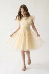 Paola buttercup tulle party dress for girls age 3-16, ZOYA Dresses UK