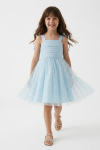 Rina light blue girls party dress, age 3–12 years, ZOYA Dresses UK