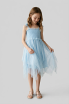 Suzi light blue girls party dress, ages 3–12, ZOYA Dresses UK