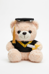 Graduation bear mortarboard cap and yellow tassel detail