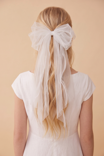 Elegant Tulle Bow Hair Clip for Girls – Perfect for Special Occasions