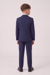 Liam navy boys' occasion set – blazer and trousers, back view
