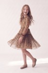 Holly leopard print tulle dress – flared skirt twirling, side view