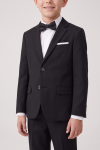 Black blazer from the Sam boys' set with bow tie – close-up of the lapels, buttons and pockets