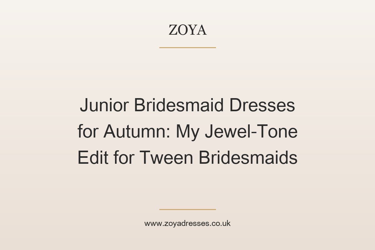 Junior Bridesmaid Dresses for Autumn: My Jewel-Tone Edit for Tween Bridesmaids